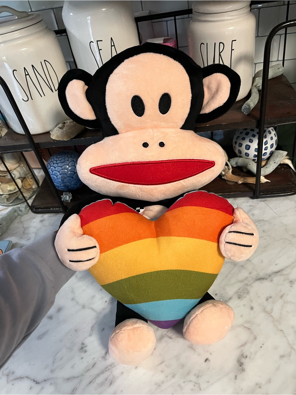 Jumbo Paul Frank Black Plush Julius Monkey plush NWOT